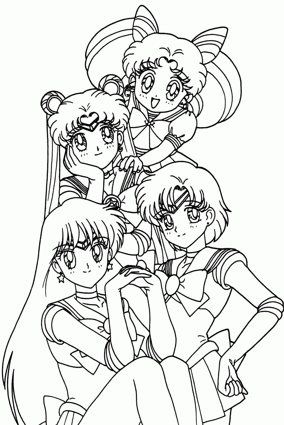 Plansa de colorat cu Anime 35 38